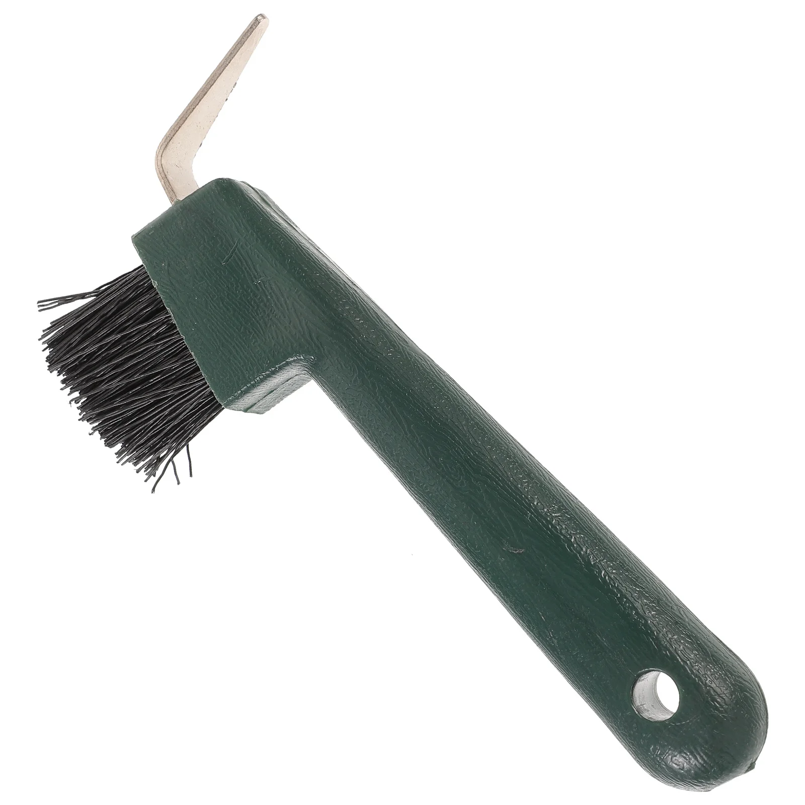 أداة تنظيف حدوة الحصان المحمولة، مقبض مرن، فرشاة حصان، فرشاة تنظيف دقيقة، تصميم متين، مقبض حصان