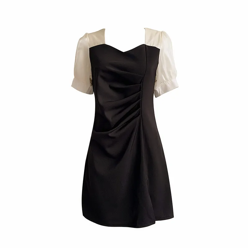 Plus Size Vintage Vierkante Kraag Dr Afslankplooien Street Sle Halflange Zomer Dr voor dames vanaf 200 Pou