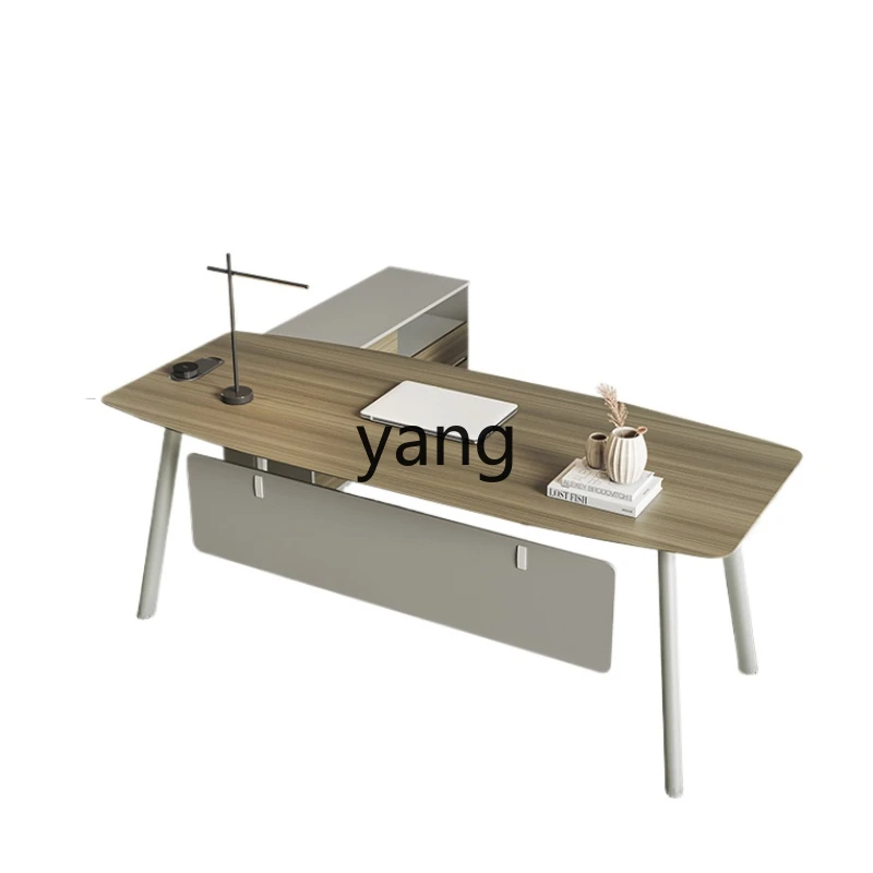 

Yjq Manager's Office Desk Minimalist Modern Fashion Office Boss Supervisor Office Desk and Chair Combination