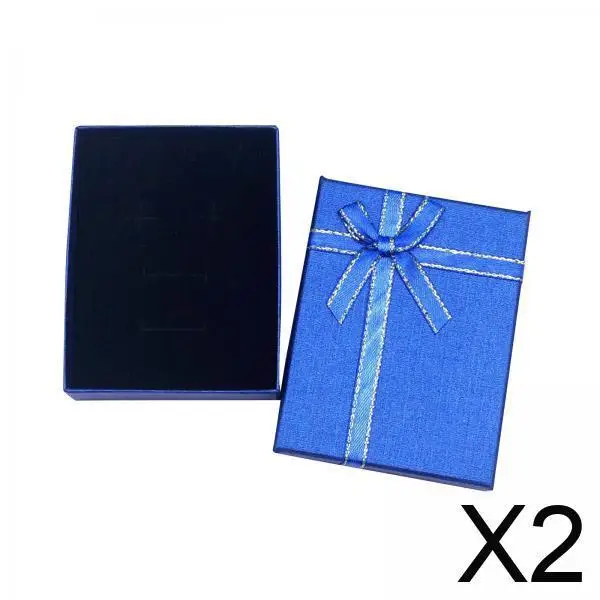 

2x Jewelry Box Jewelry Organizer Holder for Pendant Earrings Stud Anniversaries