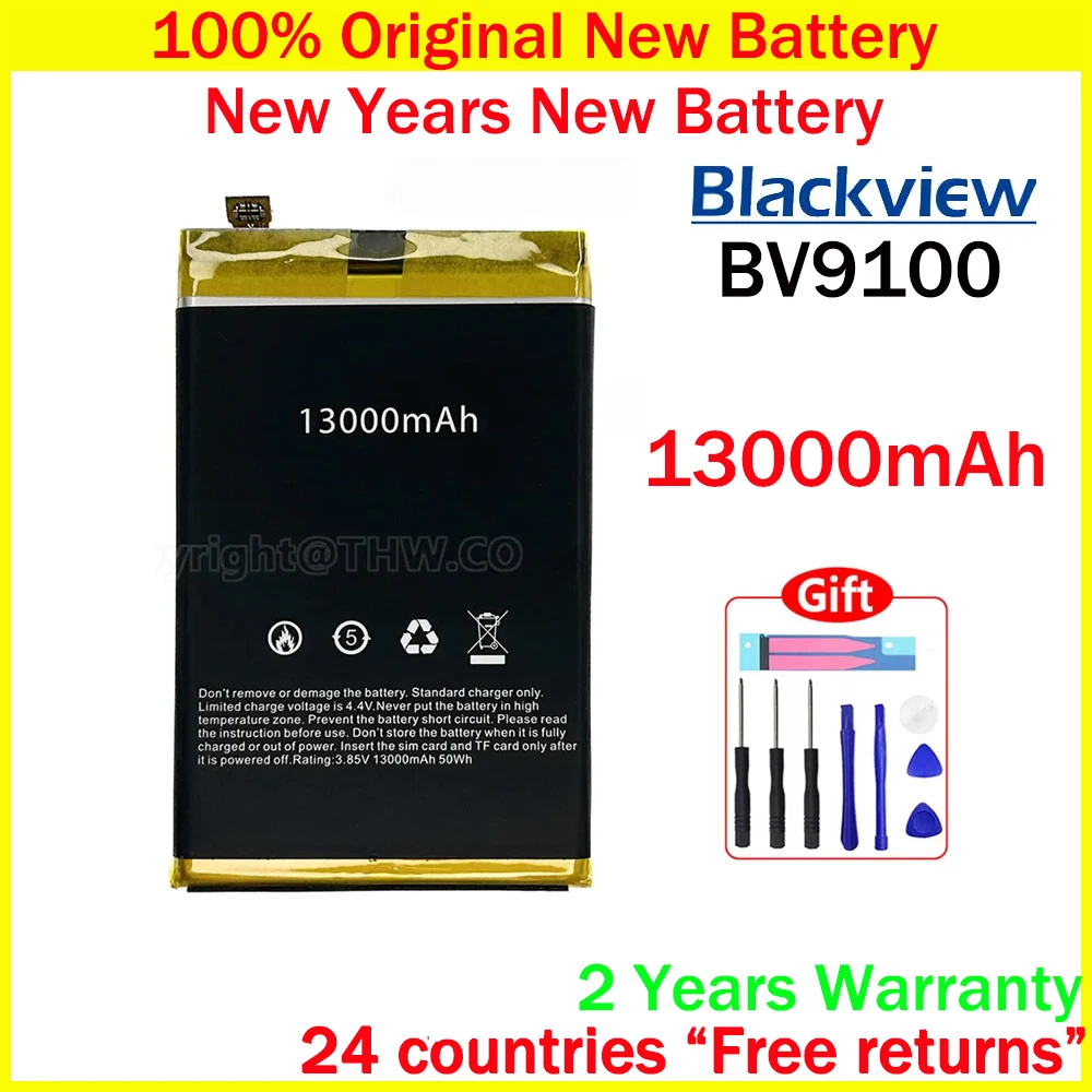 New Original 13000mAh BV 9100 Replacement Battery For Blackview BV9100 3.85V 50Wh With Free Tools