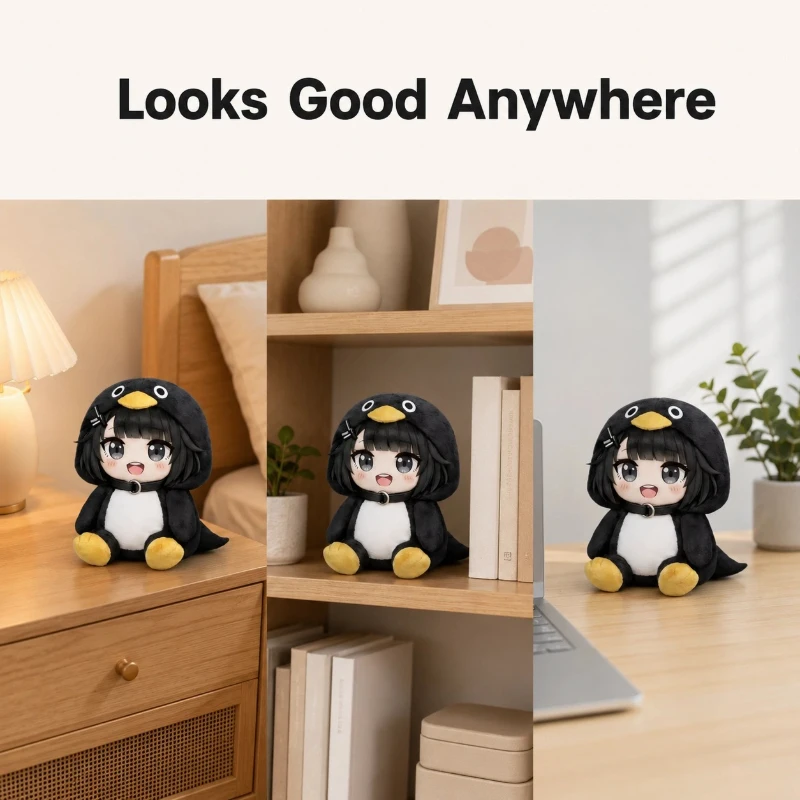 

New Kawaii Penguin Admin Statue Game Character Figurine Collection Doll Home Desk Decor Festival Present