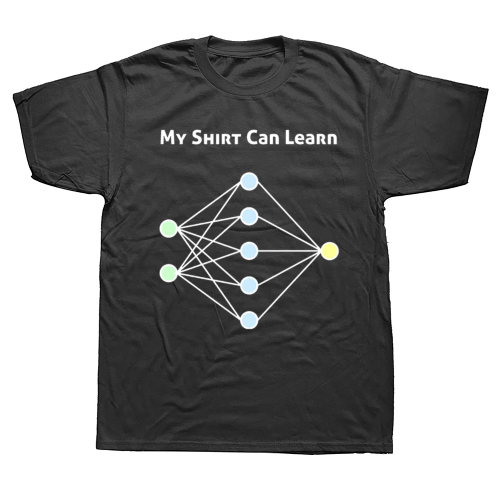 Funny Neural Network Machine Learning Engineer T-shirts Men Women's Fashion Casual Tshirt 100% Cotton Loose Oversized T Shirt