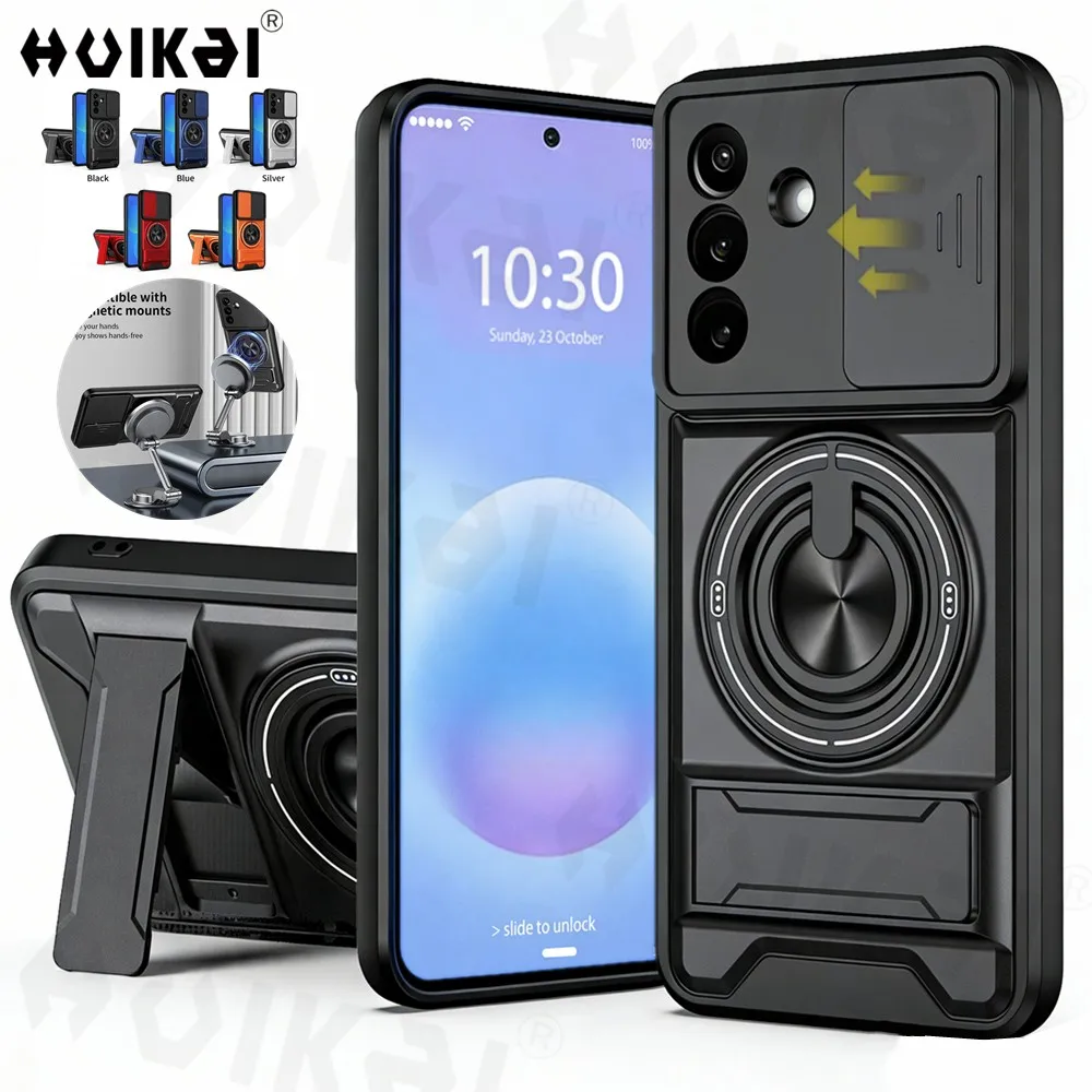 Case For Samsung A57 A37 A56 A36 A26 A17 A16 A55 Slide Camera Protection Upright Kickstand Shockproof Back Magnetic Phone Cover
