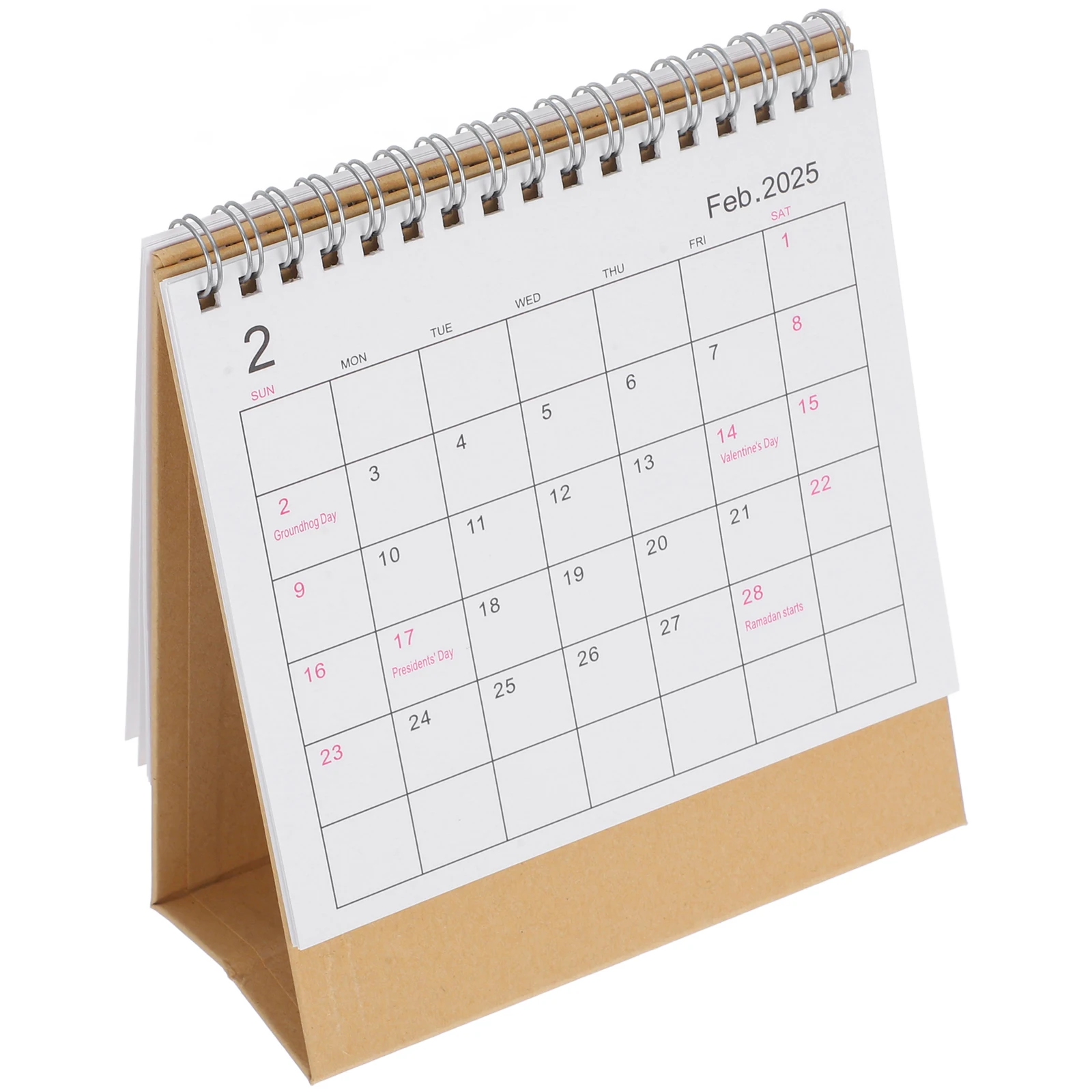 

2025 18-Month Flip Desk Calendar Simple English Table Calendar With Sturdy Paper Office Home Scheduling 360° Easy Flip Wire