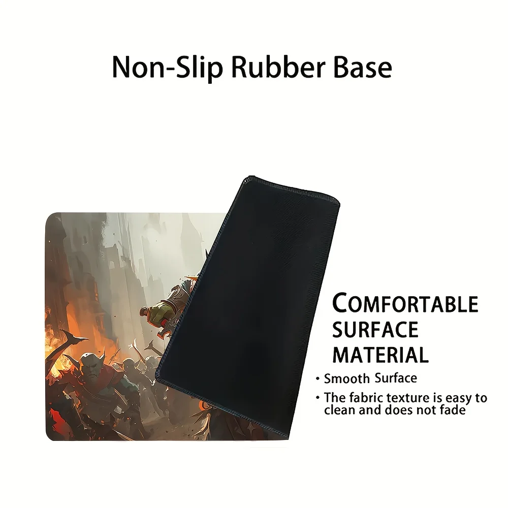 Goblin Commander Game Mat - Anti-slip rubber base - Seamed edge design - Suitable for collectible card games and tabletop