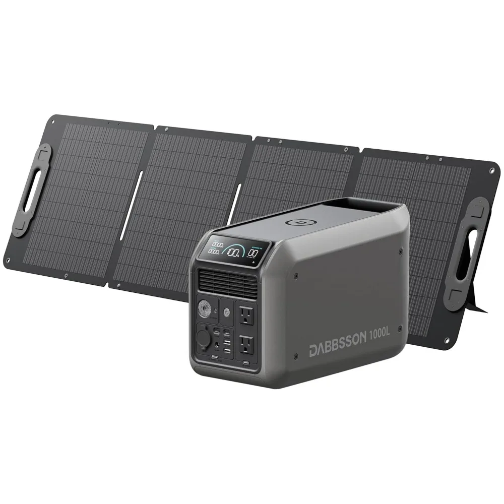 

1008Wh Solar Generator with 120W Solar Panel, Semi-Solid LiFePO4, 1200W AC Output,1600W Power-Boost, 1.2X Longer, Customized