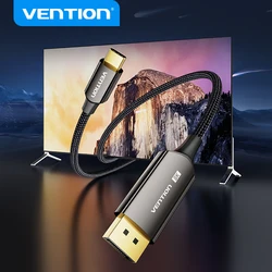 Vention USB C to DP Cable USB Type C to 8K 60Hz DisplayPort Bi Directional Cable for iPhone Tablet PC Monitor HDCP HDR DP Cord