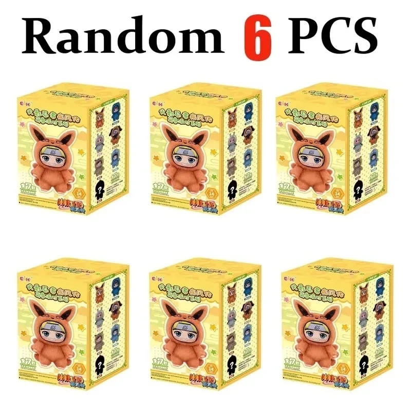 Nieuwe EAKI Naruto Blind Box Shippuden Party Serie Uzumaki Gevulde Shippuden Pluche Figuur Ornament Speelgoed Collectie Cadeau voor Kinderen