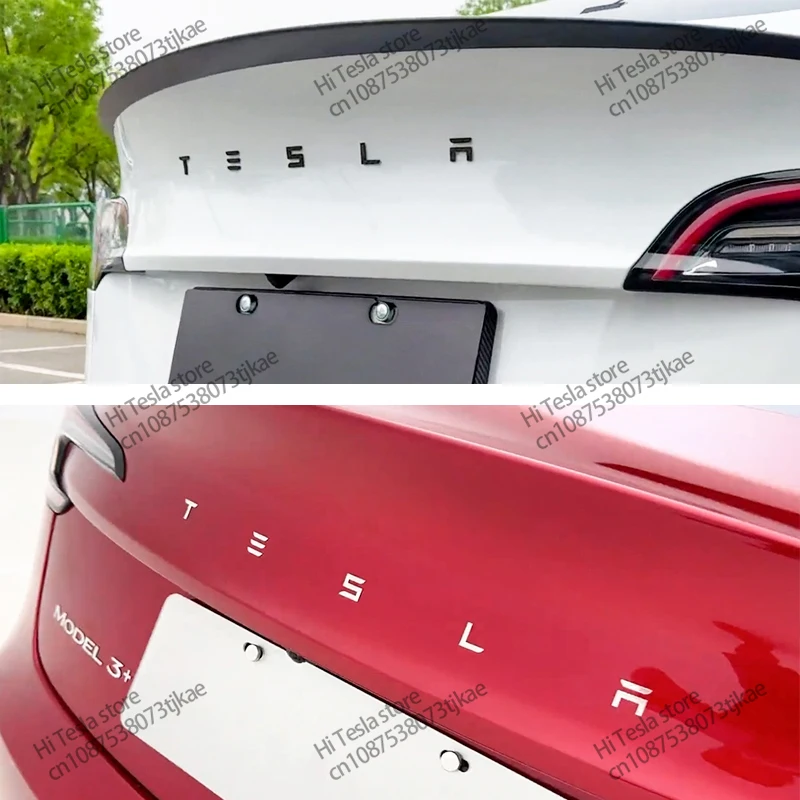 3D car logo rear letter mark electroplated auto logo mark for TESLA tail mark MODEL/3/S/XHW car accessories personalized styling