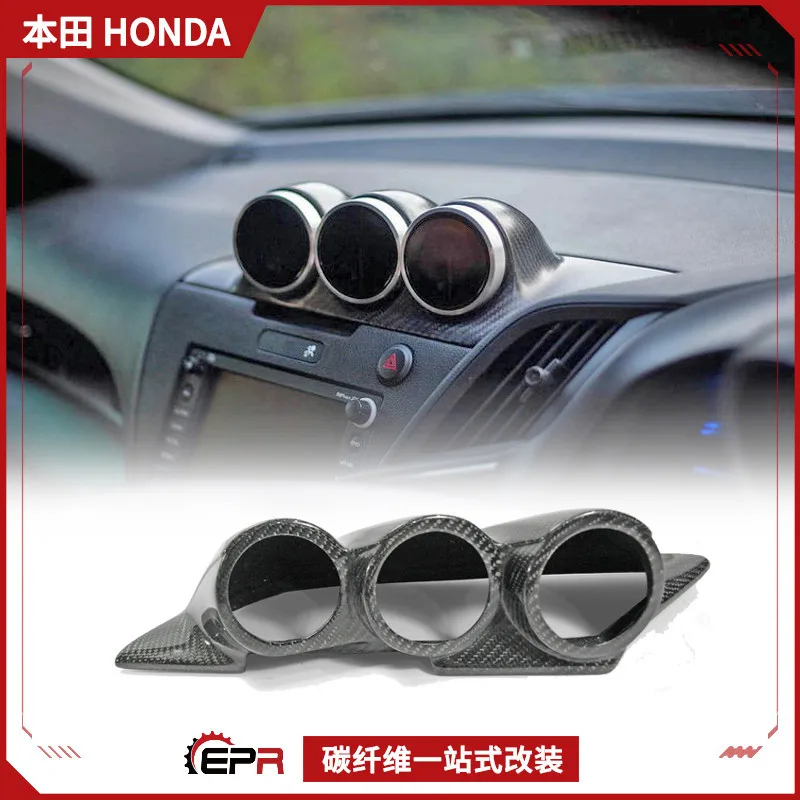 

Applicable to Honda CRZ ZF1 carbon fiber modification parts JDM central control three-hole instrument coupling with 60mm right-h