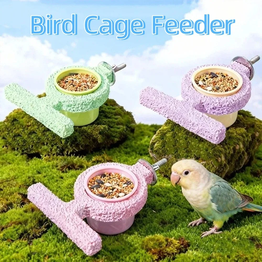 

Resin Bird Cage Feeder Jumping Platform Non-slip Bird Perch Stand Wear-resistant Parrot Biting Rod Paw Grinding Sticks