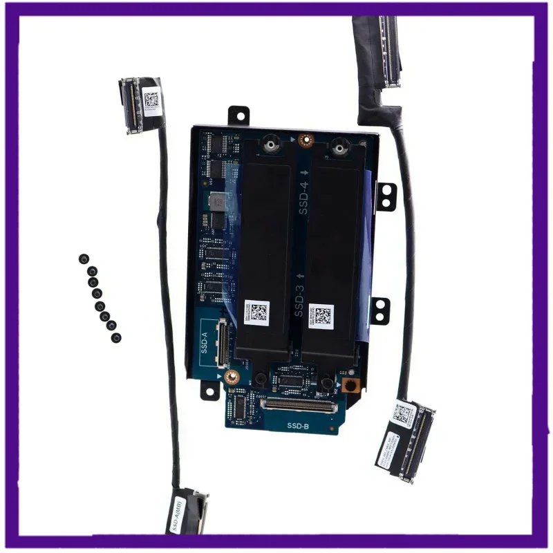 

SATA Interposer Board D3P25 LS-J106P to NVMe M.2 SSD Hard Drive SSD-3 and SSD-4 w/ 2.5" HDD Bracket R24Y6 for Dell Alienware Are