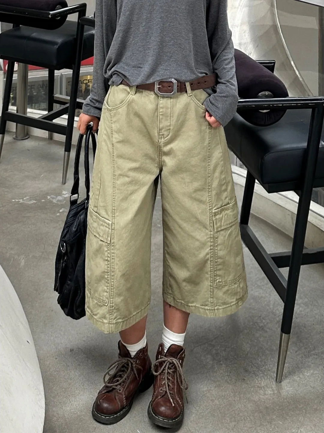 

Summer 2026 Casual Washed Wide Leg Pants Loose Fit High Waist Multi Pocket Breathable Straight Cut Trousers for Women