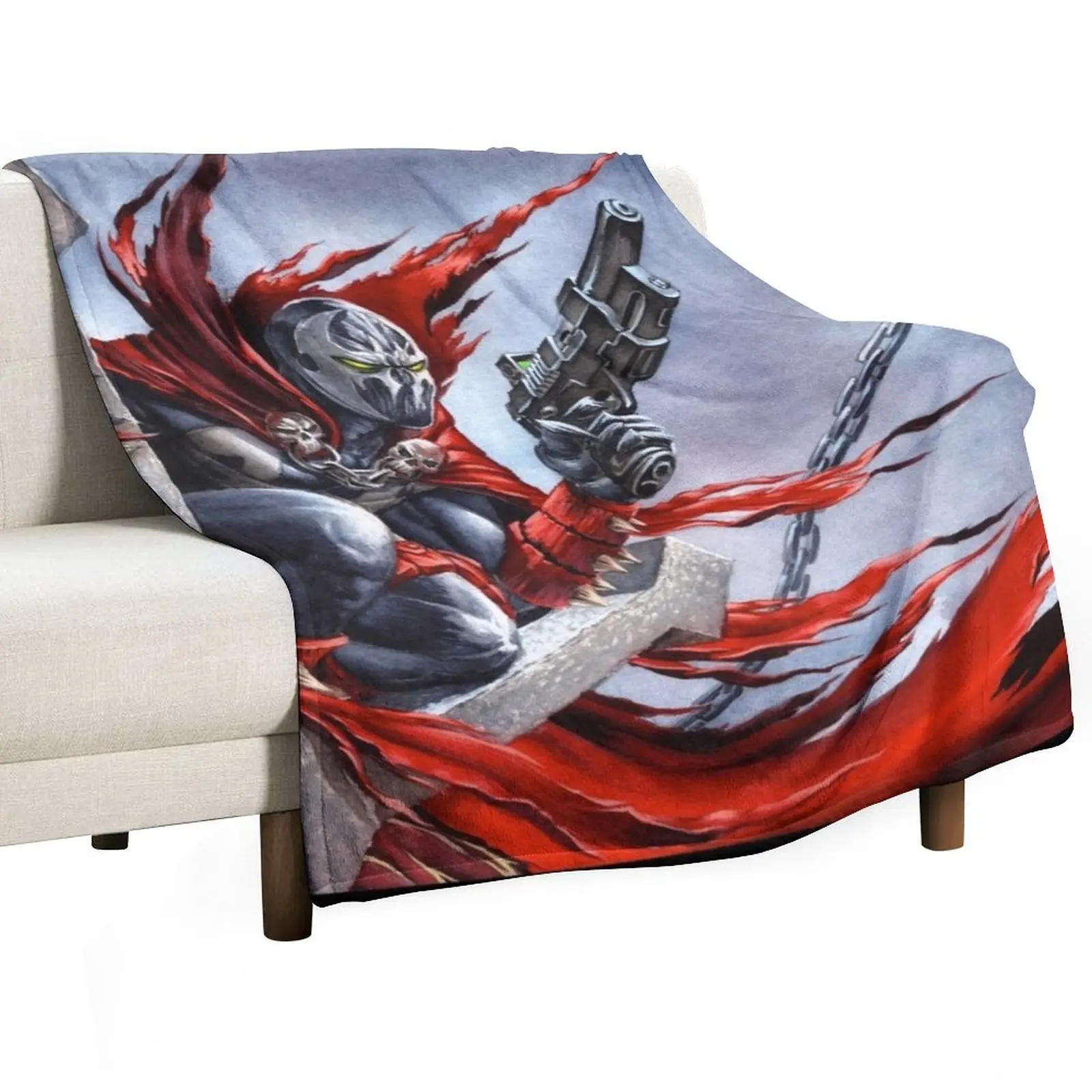

Spawn on the cross - Spawn Fan Art Throw Blanket Decorative Throw Winter beds decorative Personalized Gift Blankets