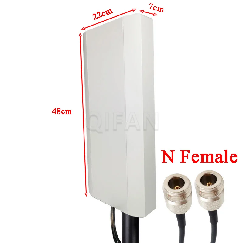 Imagem -02 - Antena Externa do Painel Mimo 4g Lte Hotspots e Roteadores 5g Polarizada Cruzada 2x2 Direcional de Montagem Longa Distância 4g5g