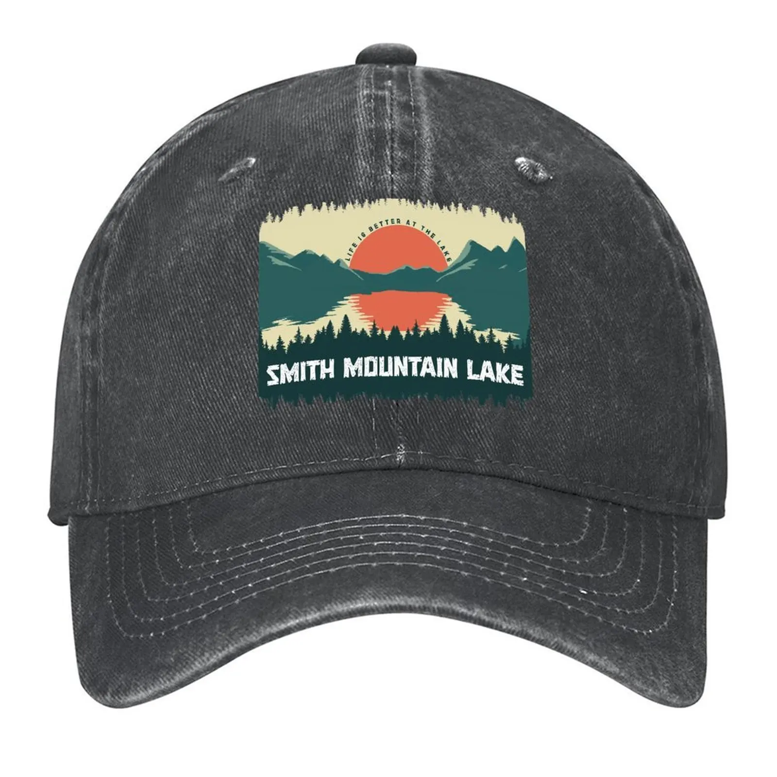 

Retro Smith Mountain Lake Virginia Baseball Cap Military Tactical Cap black fishing hat Golf Cap Men's Caps Women's