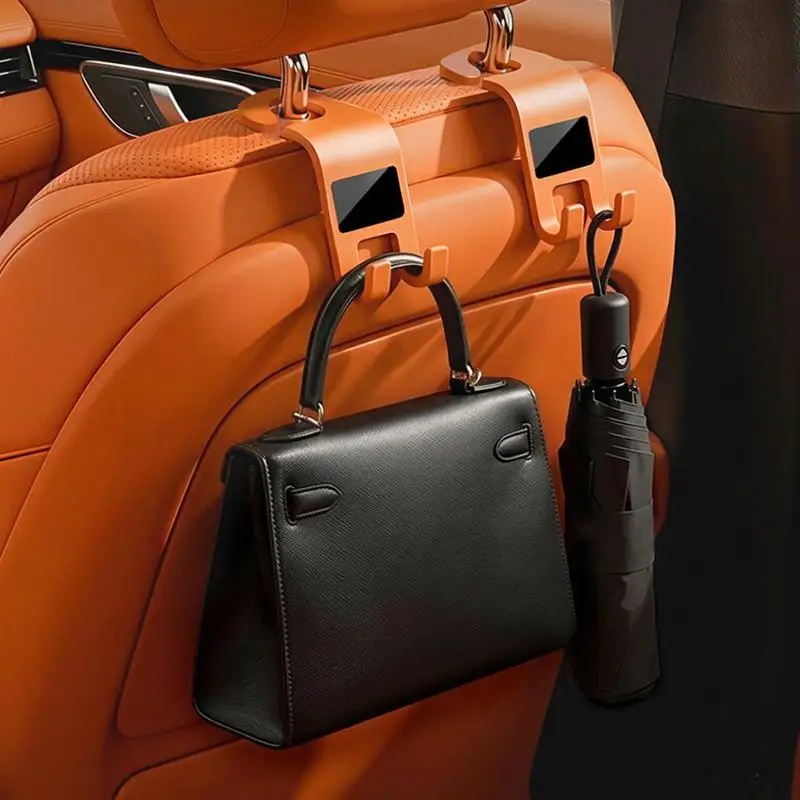 Universal Car Seat Headrest Hook Auto Back Seat Organizer Hanger Heavy Duty Storage Solution for Handbags and Groceries on Road