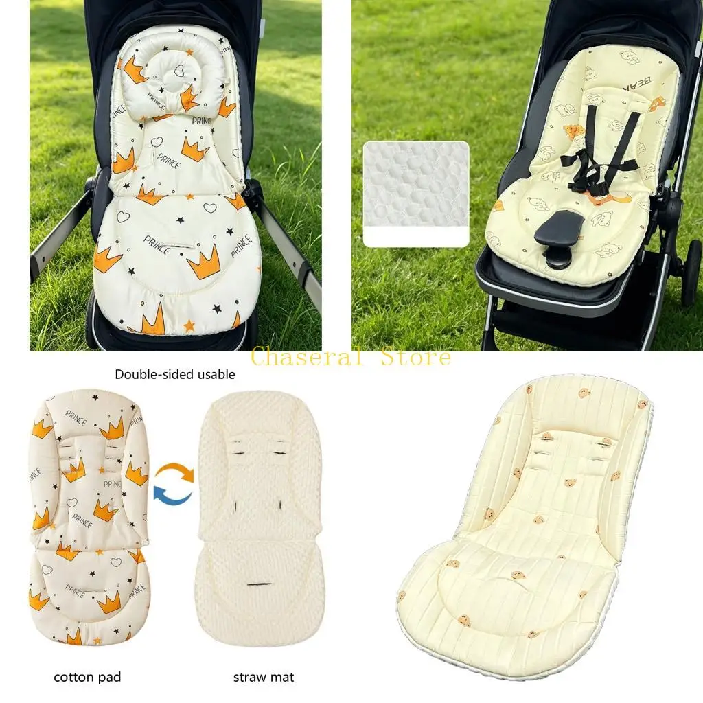 E7CE Reversible Baby Pushchair Liner with Cushioned Comfort for Rides