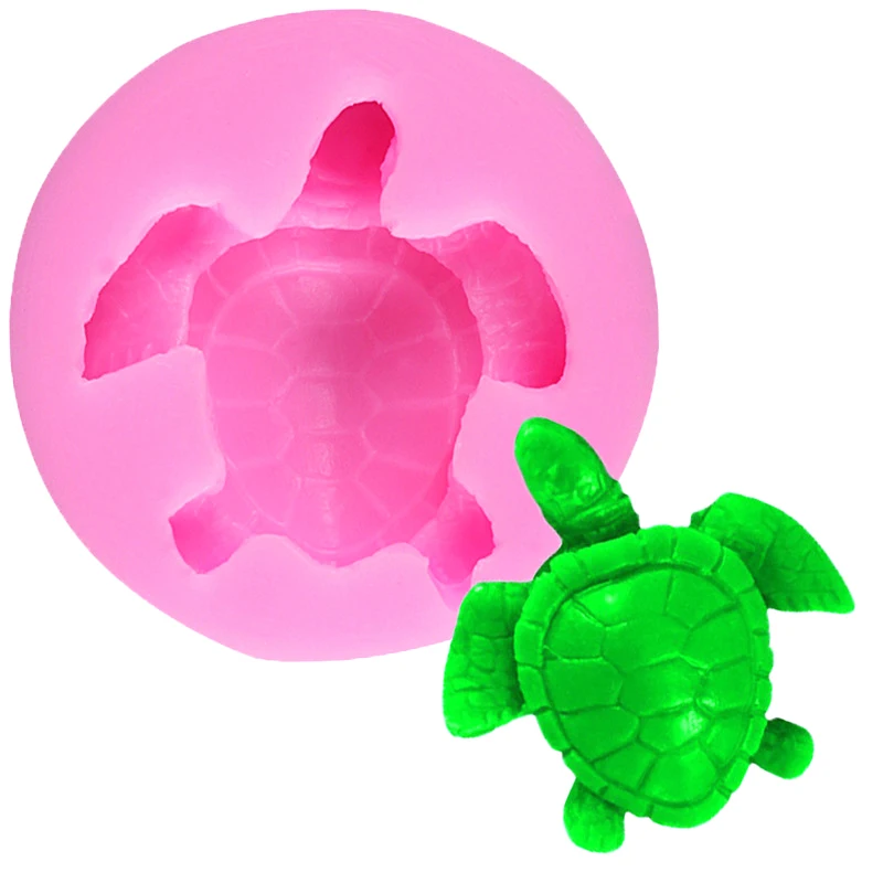 1 molde de silicona de tortuga marina, molde para dulces y Fondant, molde para hacer Chocolate y tortuga para hornear DIY, herramienta de decoración de postres y pasteles