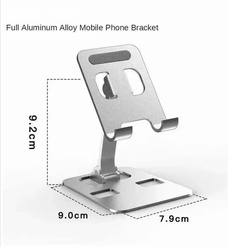 Universeller Legierungs-Handy-Tablet-Halter für iPad, Verstellbarer Flexibler Klappbarer Lazy Desktop Live-Handy-Ständer – Detail 6