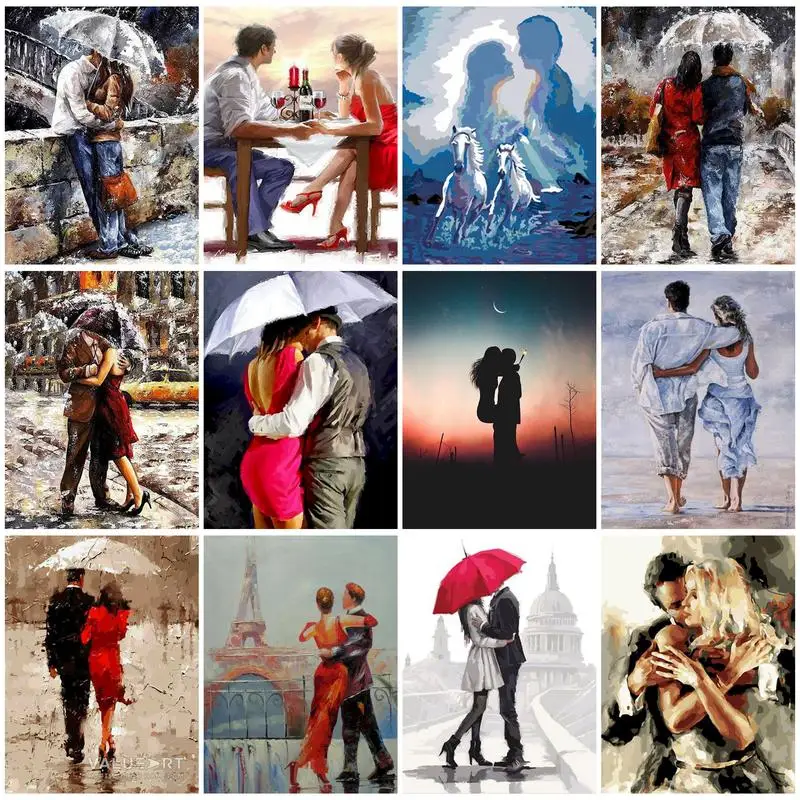 

SDOYUNO 60x75cm DIY Oil Paint Paintings By Numbers Couples Picture Drawing By Numbers Canvas Coloring By Numbers Home Decor