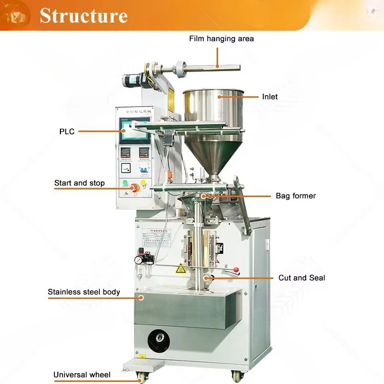 Оборудование для упаковки варенья Машина для упаковки меда кетчупа