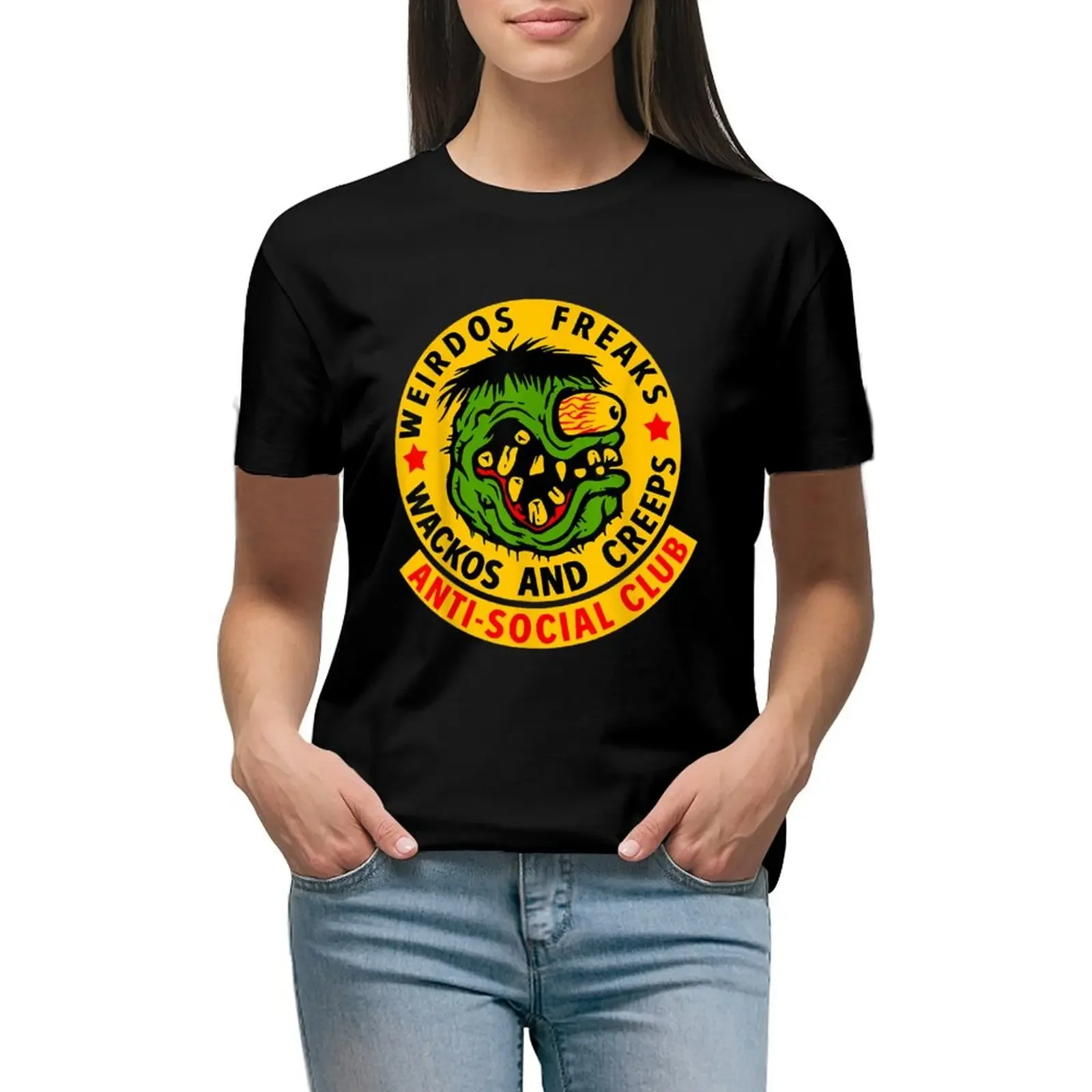 

Weirdos Freaks Wackos and Creeps T-shirt Short sleeve tee female cute tops t-shirt dress for Women sexy
