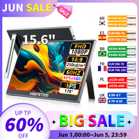 HGFRTEE 15.6 inch Portable Monitor FHD 1080P with HDMI USB-C Second Monitor Extended Display for PC Laptop Mac Switch Xbox PS4/5
