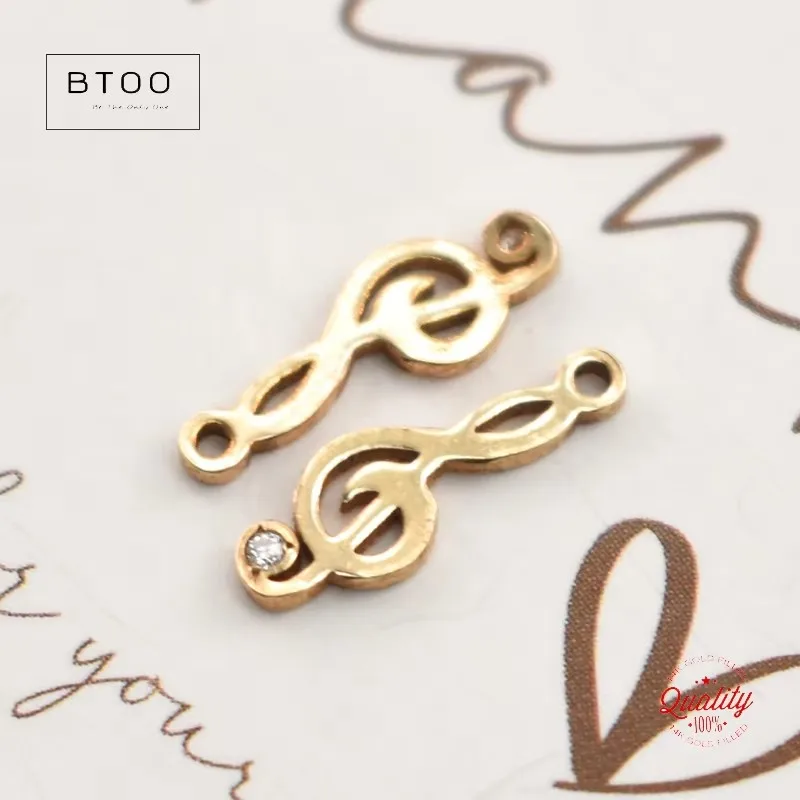 14K Gold Filled Musical Note Charms Gold Filled Charm For Jewelry Making Supplies Bracelet Charm Earring Charm Necklace Charm - view 5