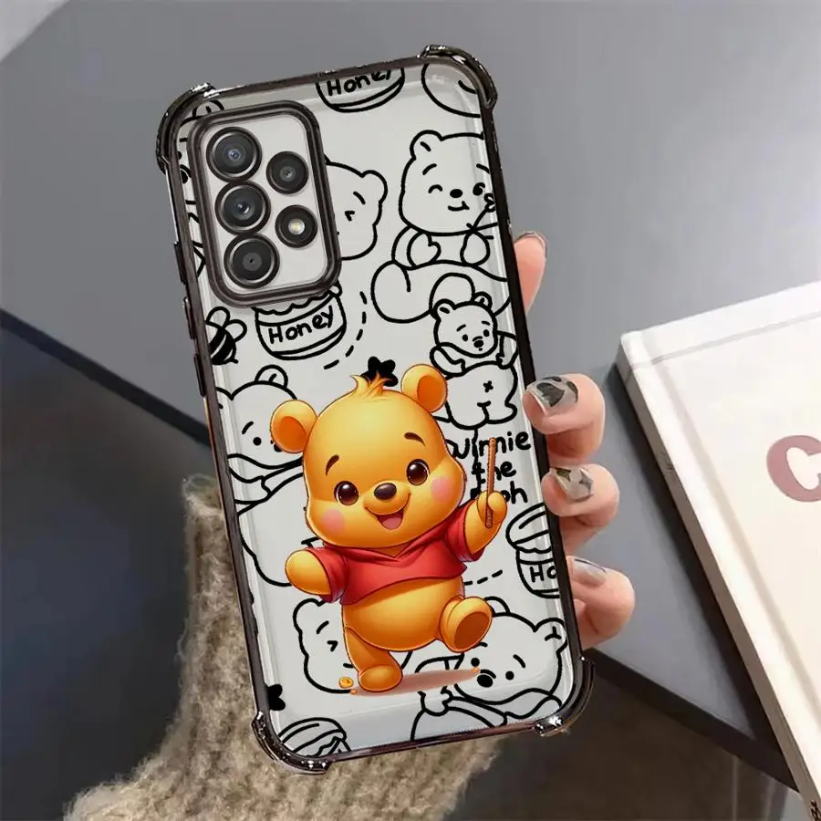 لطيف ديزني ويني ذا بوه حافظة لهاتف سامسونج جالاكسي A35 A36 A24 A25 A13 A33 A52 A55 A26 A15 A21s A16 غطاء هاتف ناعم