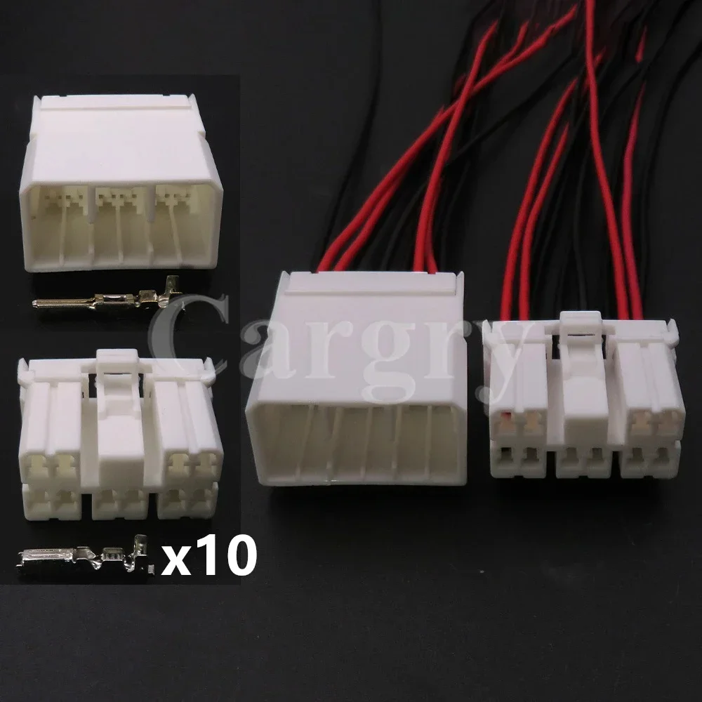 

1 Set 10P 368506-1 368541-1 174932-1 174465-1 Car Wire Harness Socket AC Assembly Auto Plastic Housing Unsealed Connector