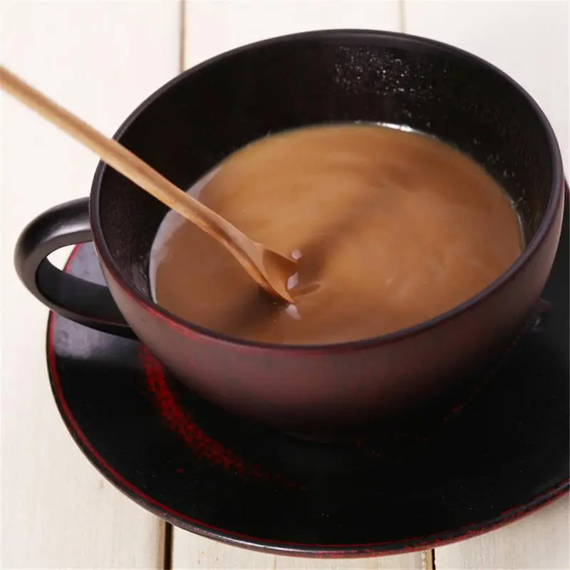 Stirring Spoon 1pcs Wooden Long Handle Spoon With Smooth Streamlined Design Household Mixing Stir Spoon Supplies