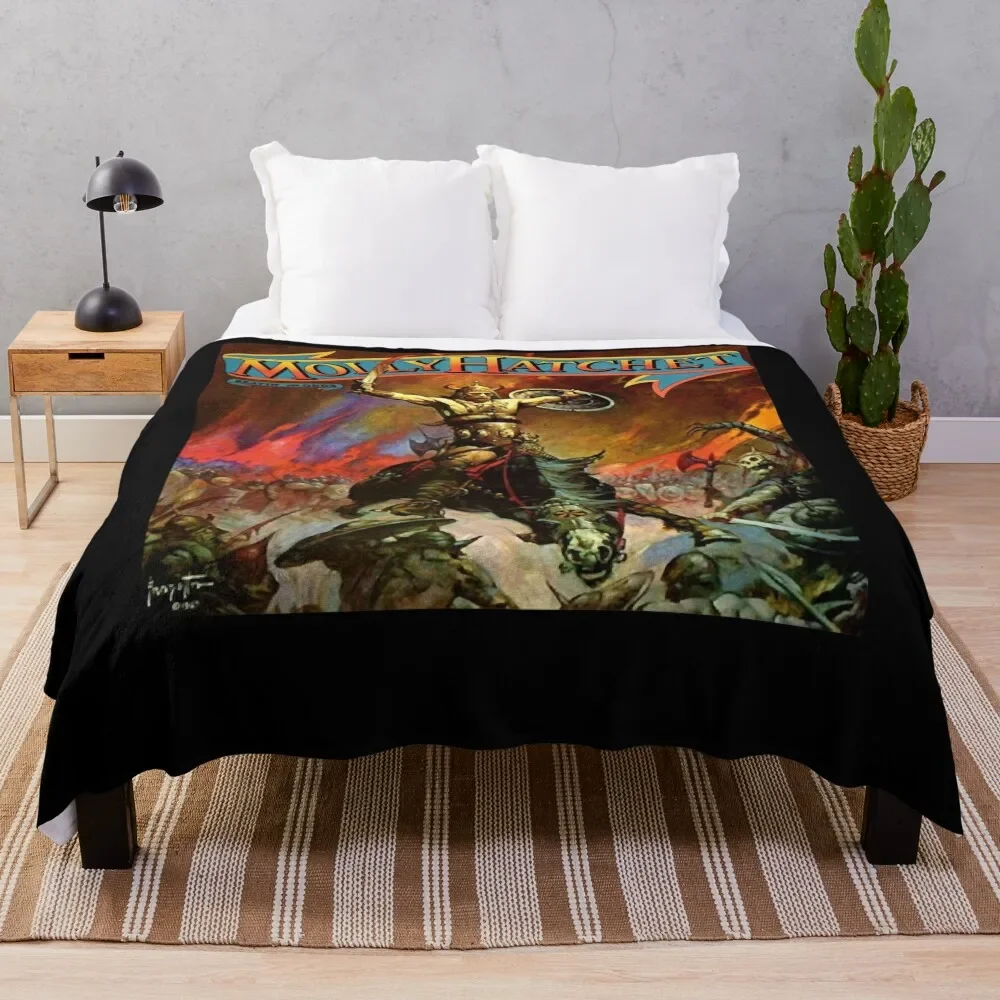 

Molly Hatchet Throw Blanket Baby Plaid on the sofa Bed linens wednesday Blankets