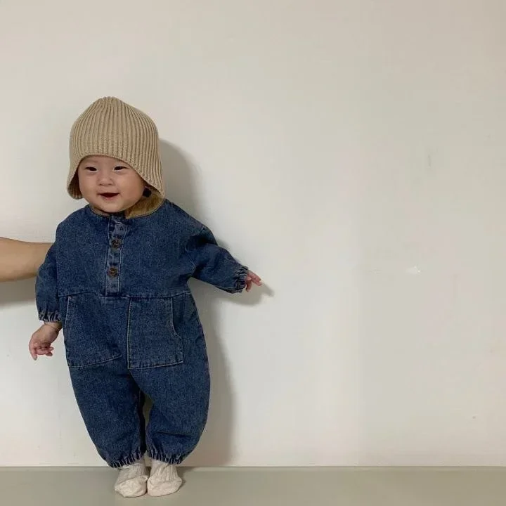 

6-24M Autumn Winter Toddler Boy Clothes Kids Baby Girl Boy Denim Romper Long Sleeve Jumpsuit Playsuit Outfit Clothes Set