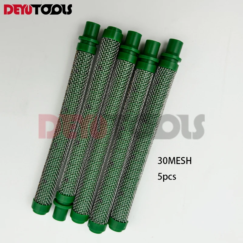 5pcs 30-200 Mesh Airless Paint Parts Filter Paint Spraygun Filter Reduces Nozzle Clogging Spraying Machine Accessories