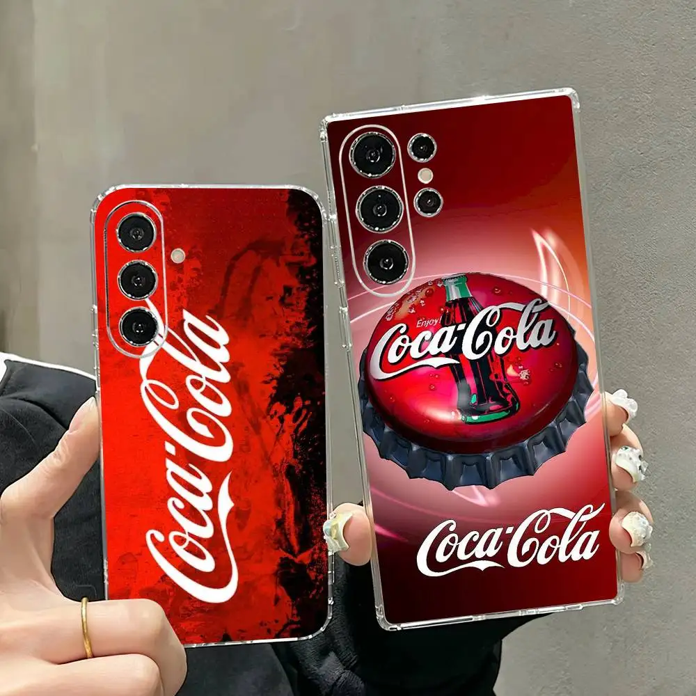 A-Coca D-Drinks C-Cola  Phone Case For Samsung S25,S24,S21,S22,S23,S30,Ultra,S20,Plus,Fe Transparent