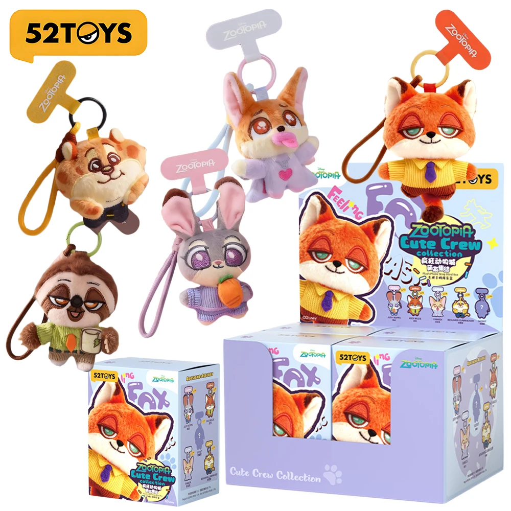 

Original 52TOYS Zootopia Cute Crew Collection Series Blind Box Cartoon Characters Collectible Backpack Pendants Gifts for Fans