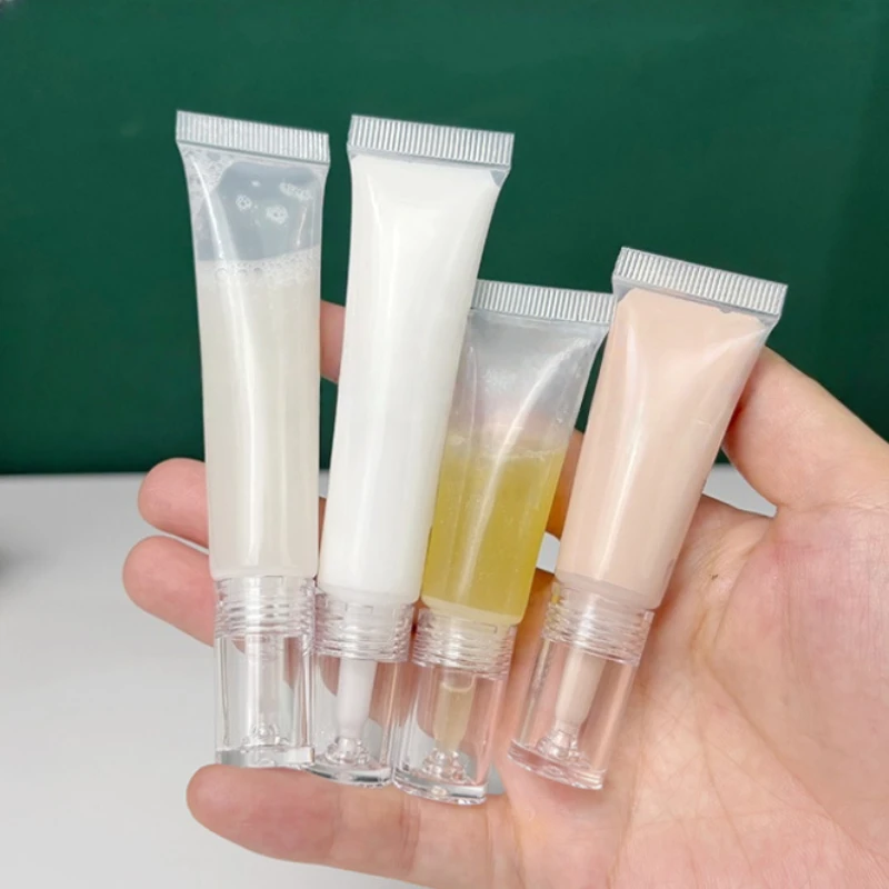 5/10PCS 클리어 파운데이션 디스펜서 병 액체 드로퍼 병 아이 젤 크림 로션 빈 튜브 여행 에센스 샘플 용기