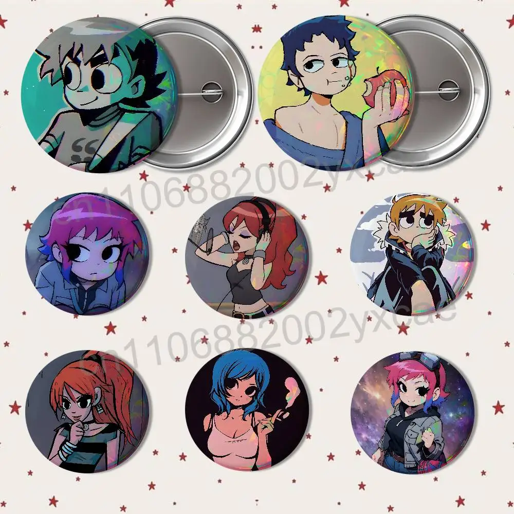 game Envy Adams Scott Pilgrim Creative Round Badge Button Pin Bag Decor Fans Collection Friends Gift Brooch
