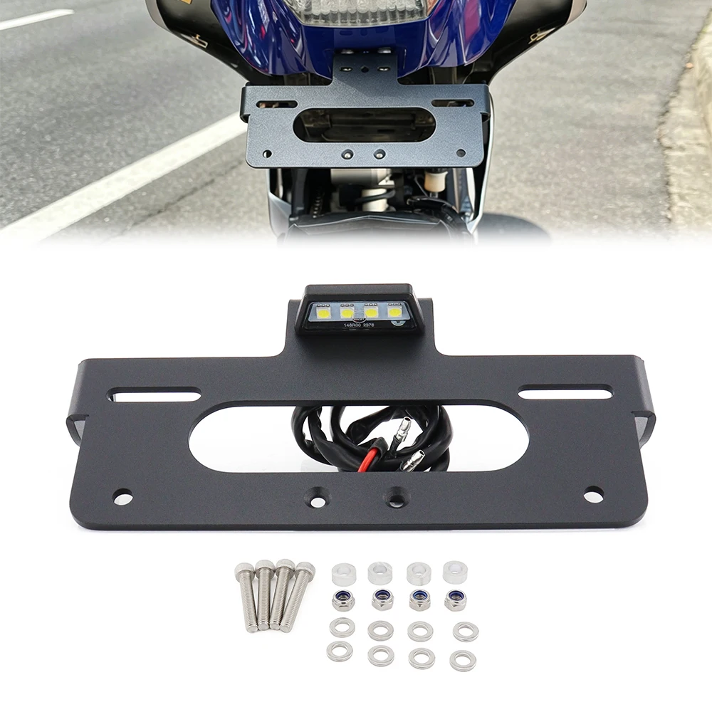 Fit For Yamaha YZF-R6 R6 2006-2023 Rear Tail Tidy Fender Eliminator Kit License Plate Holder Bracket Black Motorcycle Aluminum