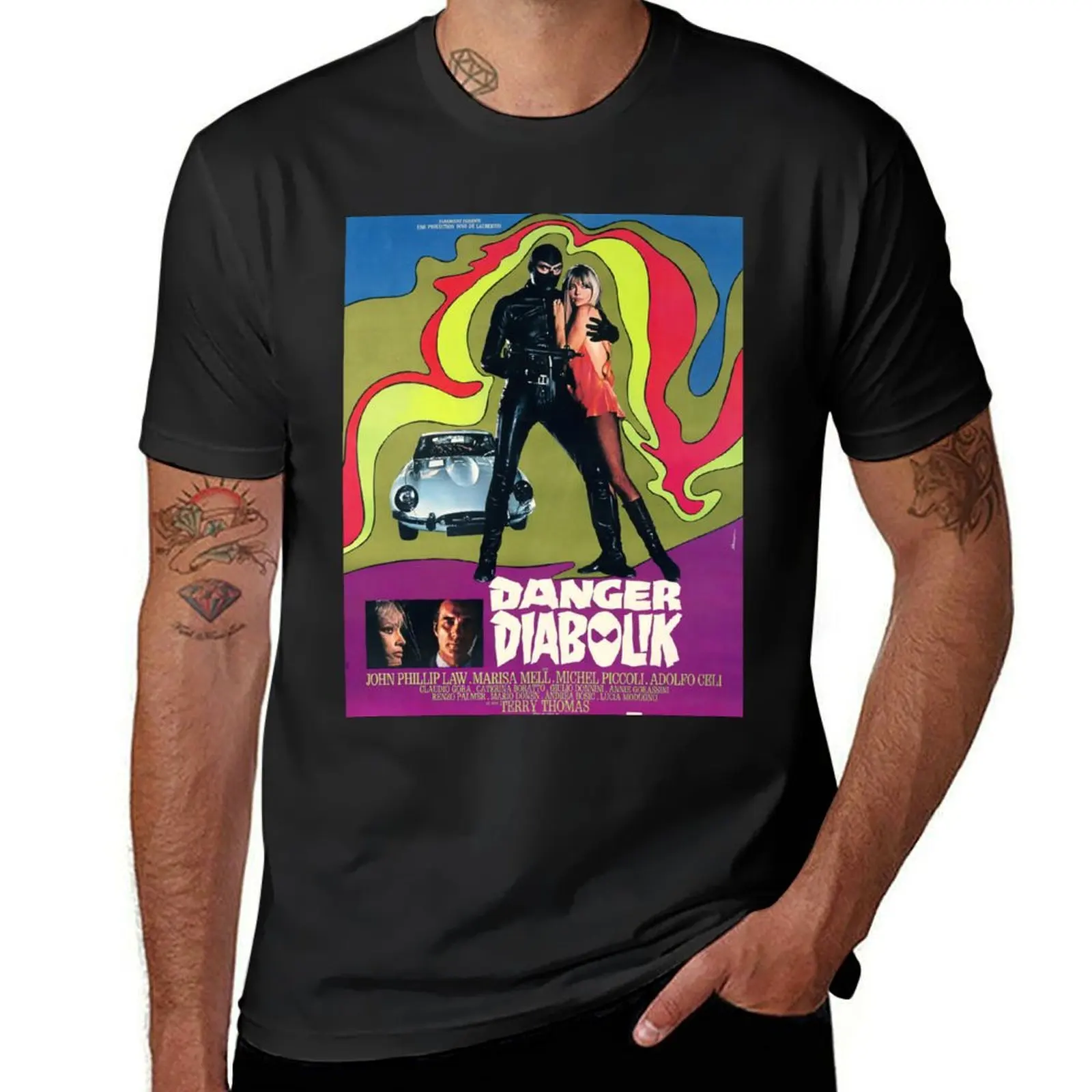 Danger Diabolik - 1968 Vintage Movie Poster T-Shirt cute clothes hippie clothes mens t shirt