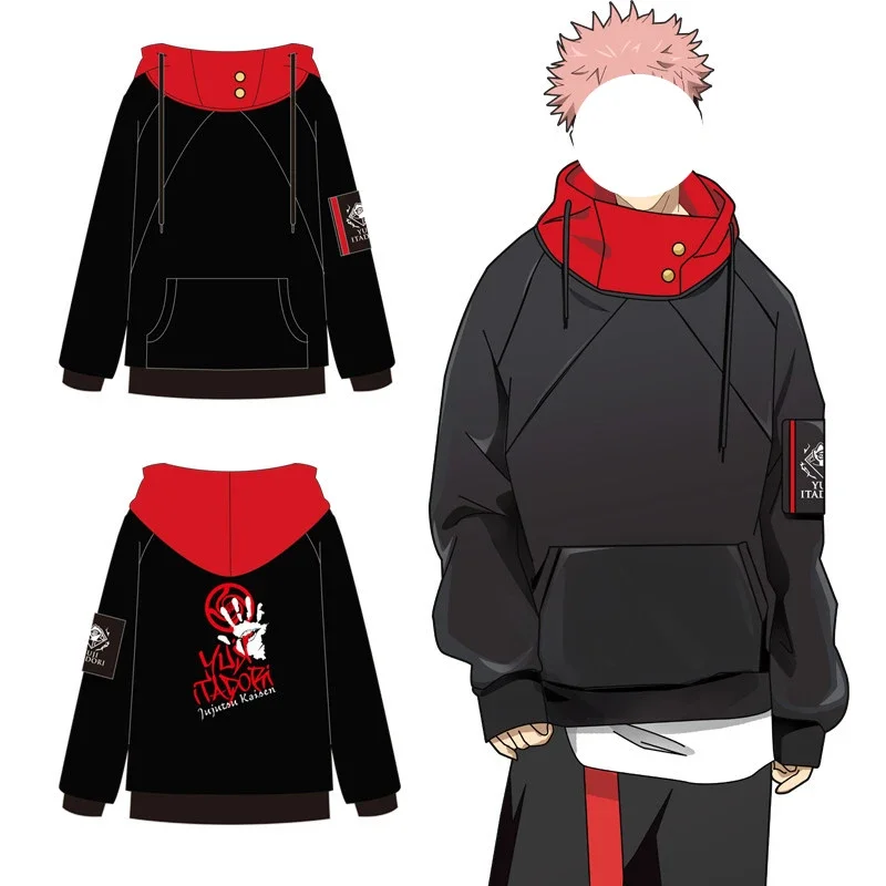 Anime Jujutsu Gojoo Cosplay Satoru Itadori Yuji Cosplay Costume Adult Unisex Pullover Coat Casual Hoodie Jacket Pants