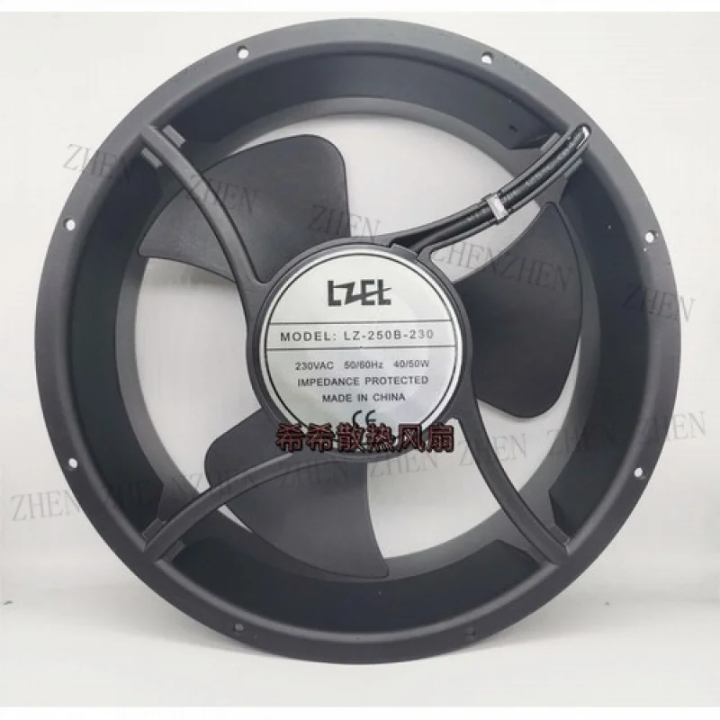 

Y 1 Pc. for LZEL Fan LZ-250B-230 AC220V 25489 25.4cm 2 wire Aluminum frame fan
