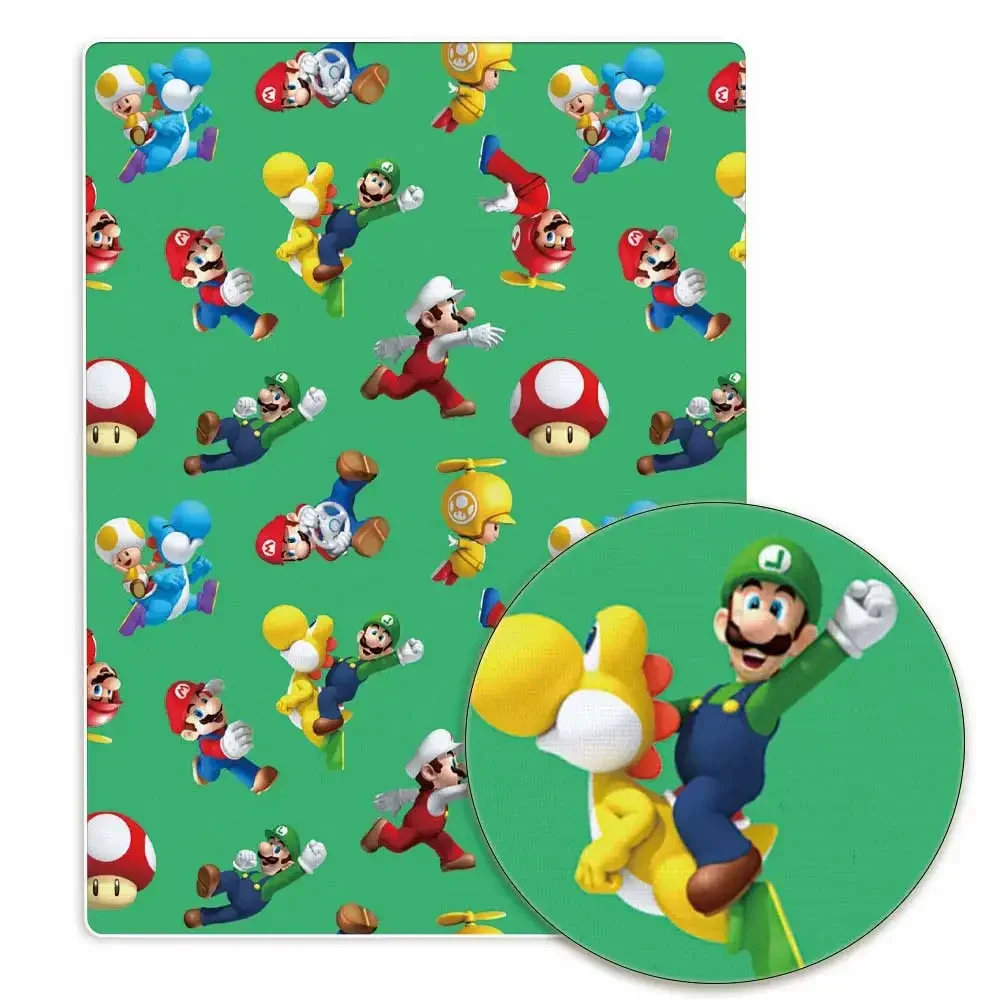 Bandai Mario Spiel Fabric140*50cm Handgemachte Nähen Patchwork Quilten Baby Kleid Hause Blatt Gedruckt Stoff Stoff Nähen Kinder 6