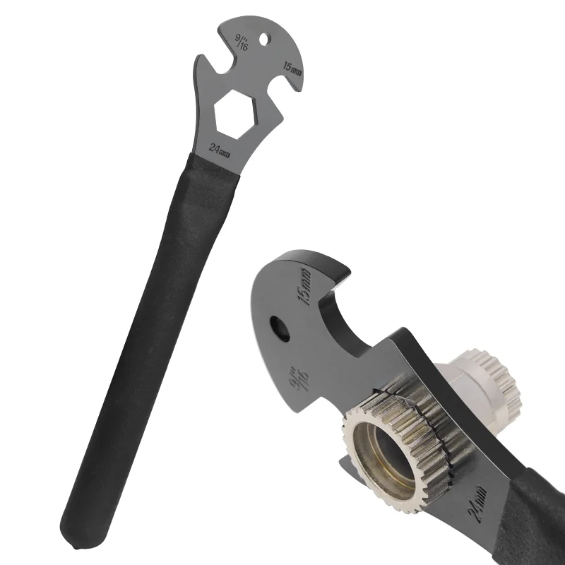 Fahrrad Pedal Schlüssel Extra Lange Griff MTB Straße Mountainbike Pedale Installieren Entferner Entfernung Ersetzen Reparatur Werkzeug Spanner 15mm – Detail 4