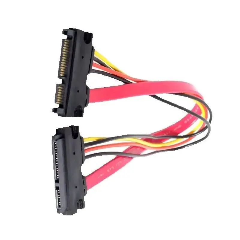 

SATA 22-контактный удлинительный кабель «папа-мама» SATA SATA 3 III 22-контактный 7+15-контактный комбинированный удлинительный кабель питания SATA 30 см 50 см