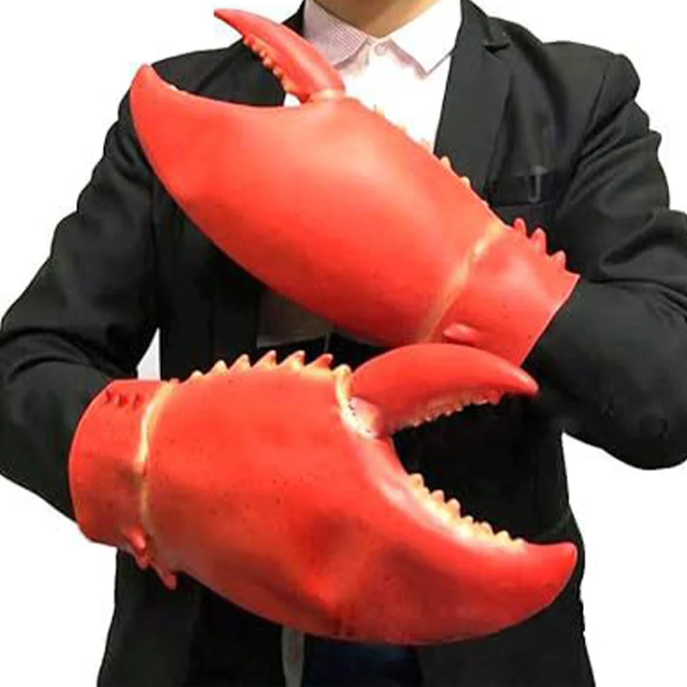 

Lobster Balaclava Gloves Latex Crab Claw Lovely Paws Hat Emulsion Outdoor Men and Women