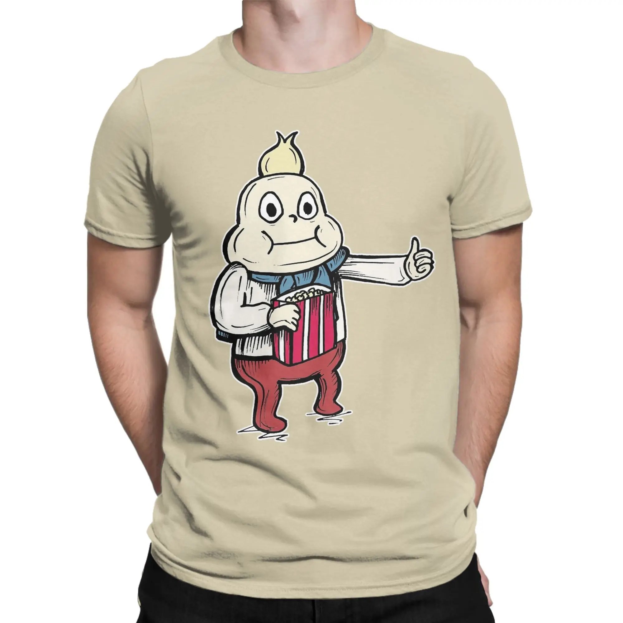 Onion from Steven Universe Eating Popcorn with a Thumb Up T Shirt Men Cotton Funny T-Shirt Tees Short Sleeve Clothes Printed