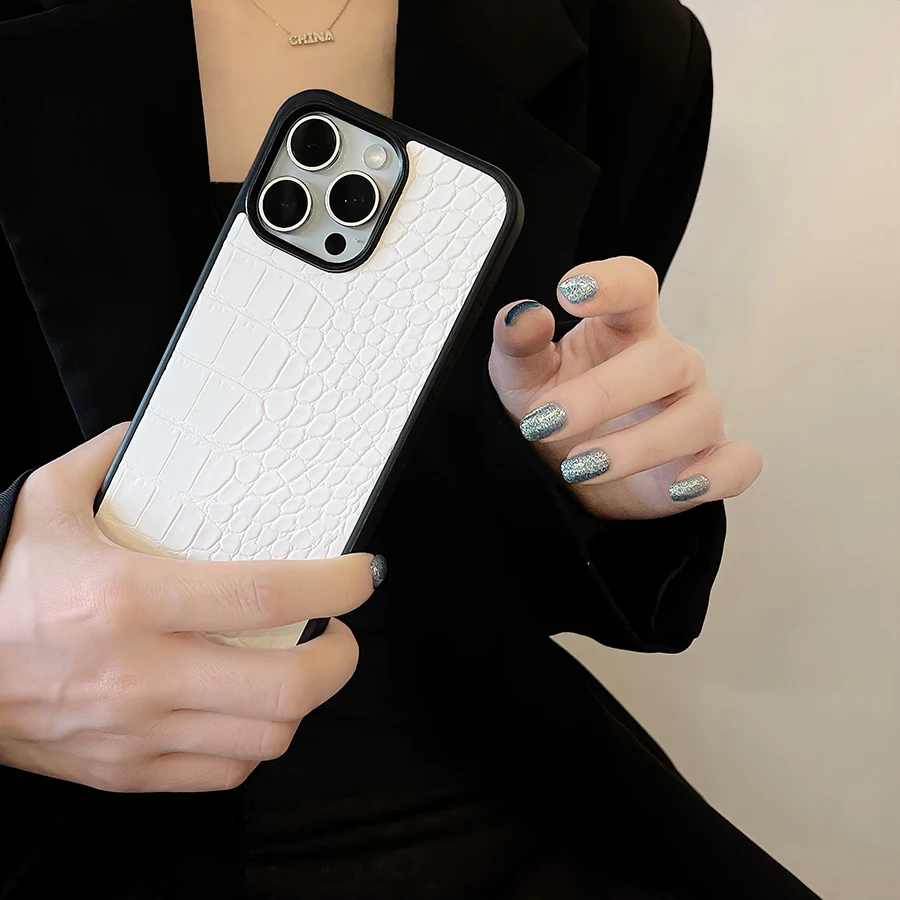 التمساح الحبوب قضية الهاتف الخليوي آيفون 17 الهواء 16 15 14 زائد 13 12 11 برو ماكس حماية الجلود غطاء ممتص للصدمات من البولي يوريثان المضادة للخبط #5